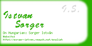 istvan sorger business card